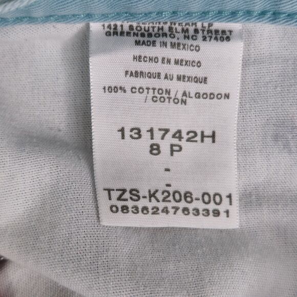 Riders Capri Womens 8P Petite Cropped Mid Rise Cotton Blue 131742H - Picture 4 of 8